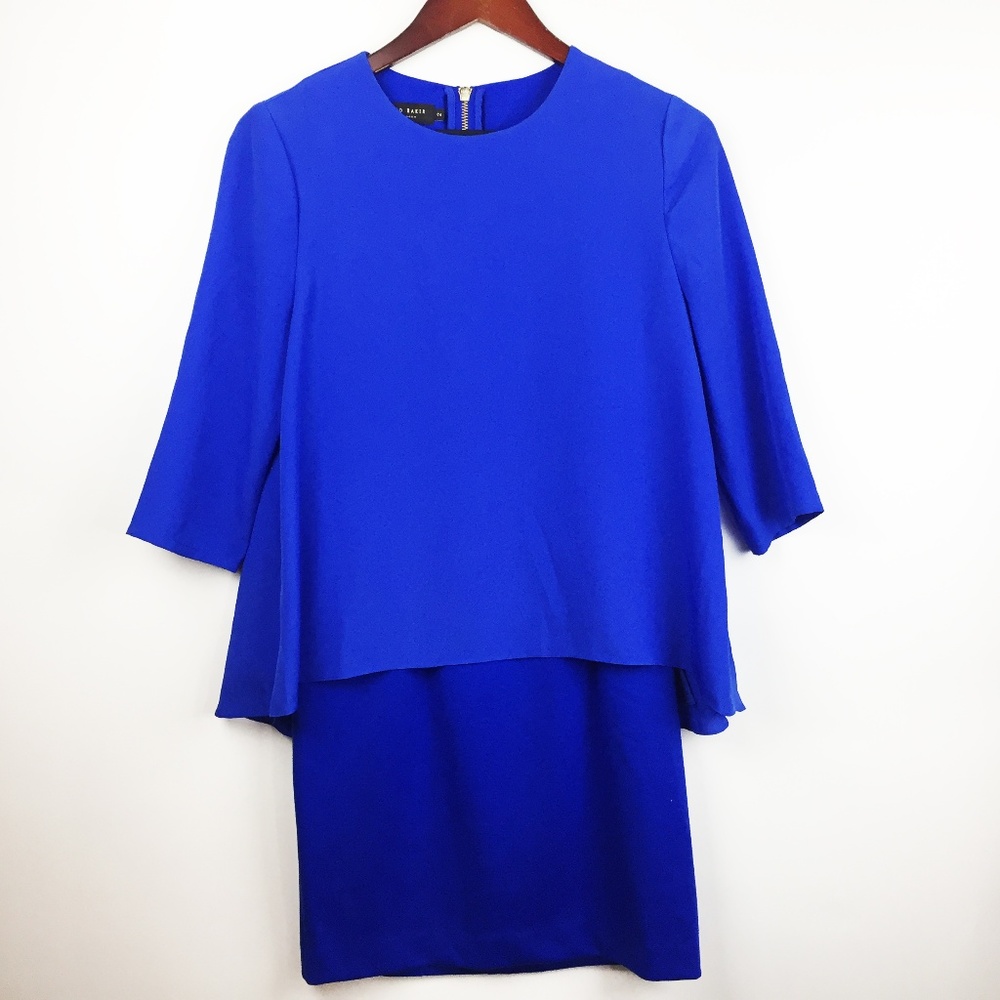 Ted Baker Sz 2 London Blue Dress